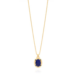 Ayat Al Kursi Pendant in 18k Yellow Gold  Black Ceramic & Lapis lazuli