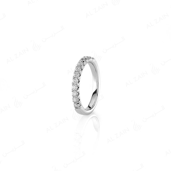 Wedding Band in White Gold