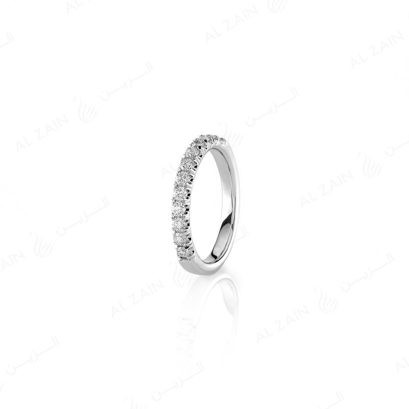 Wedding Band in White Gold
