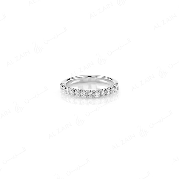 Wedding Band in White Gold