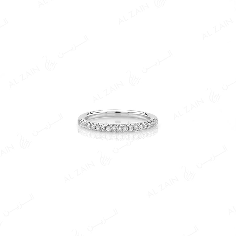 Wedding Band in White Gold