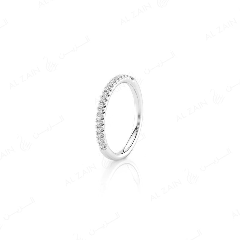 Wedding Band in White Gold