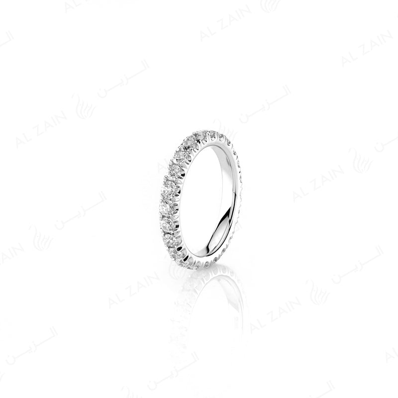 Wedding Band in White Gold