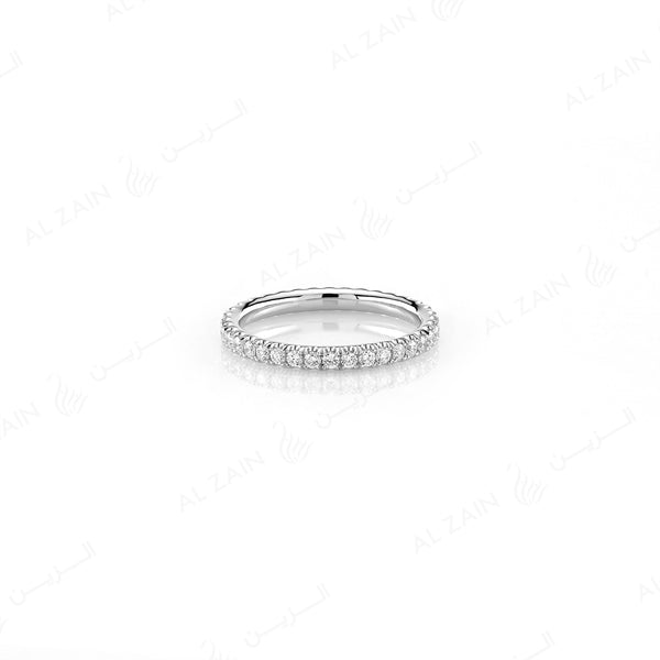 Wedding Band in White Gold