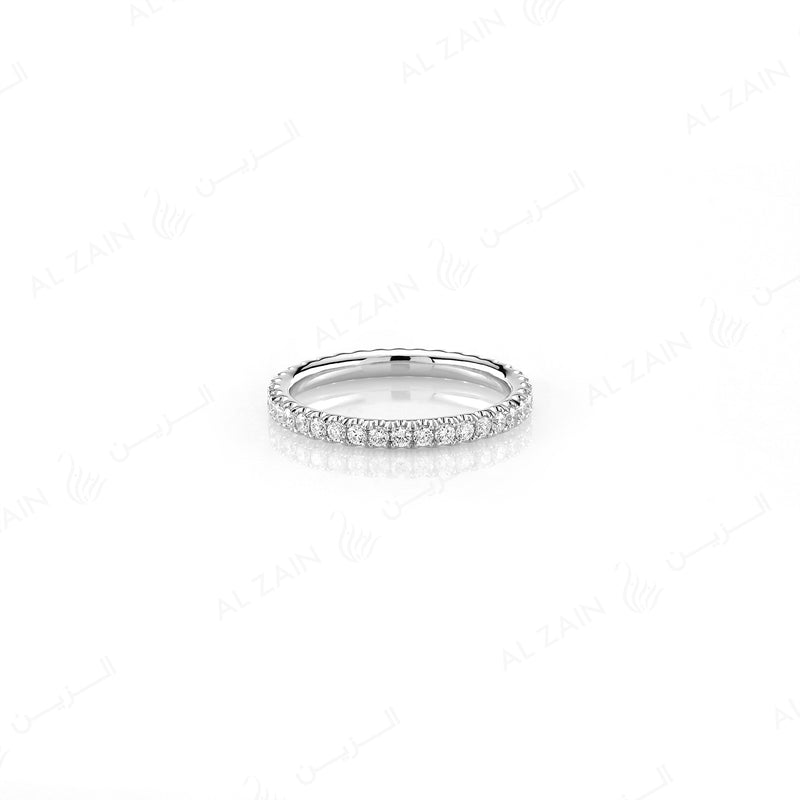 Wedding Band in White Gold