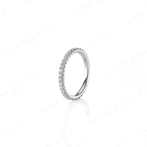Wedding Band in White Gold