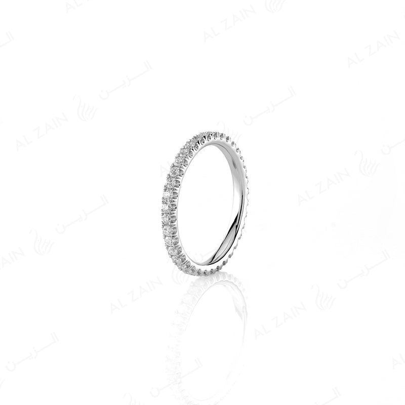 Wedding Band in White Gold