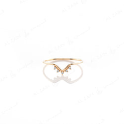 Melati Triangle in Yellow Gold with Diamonds - Al Zain Jewellery