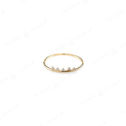 Melati Crown Ring in Yellow Gold with Diamonds