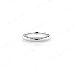 Wedding band in white gold