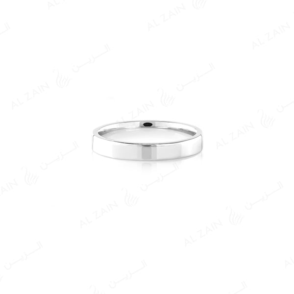 Wedding band in white gold