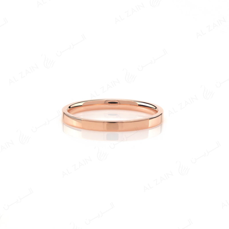 Wedding band in rose gold