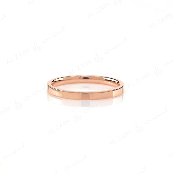 Wedding band in rose gold