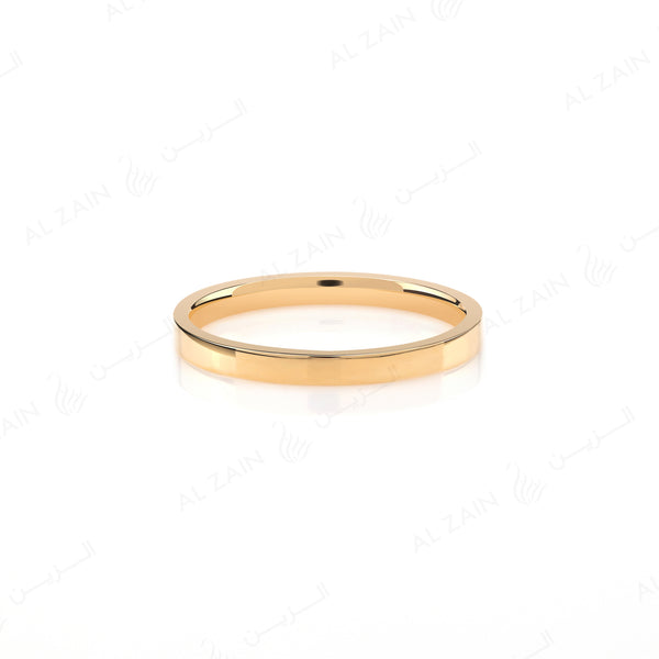 Wedding band in yellow gold