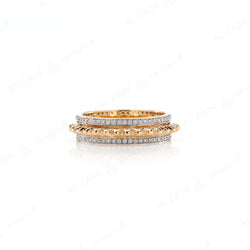 Hab El Hayl Ring in Yellow Gold with Diamonds - Al Zain Jewellery