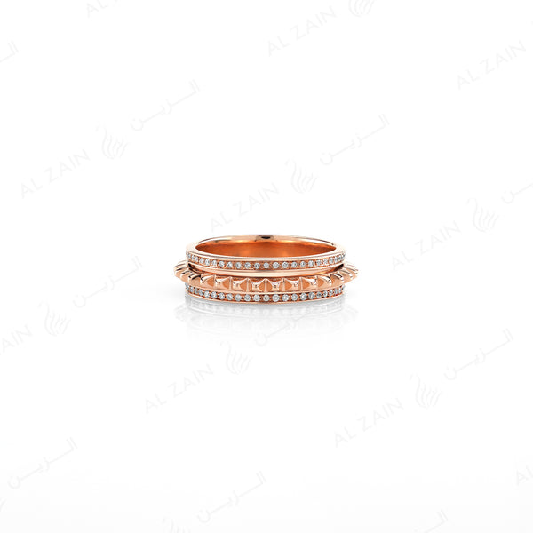 Hab El Hayl Ring in Rose Gold with Diamonds