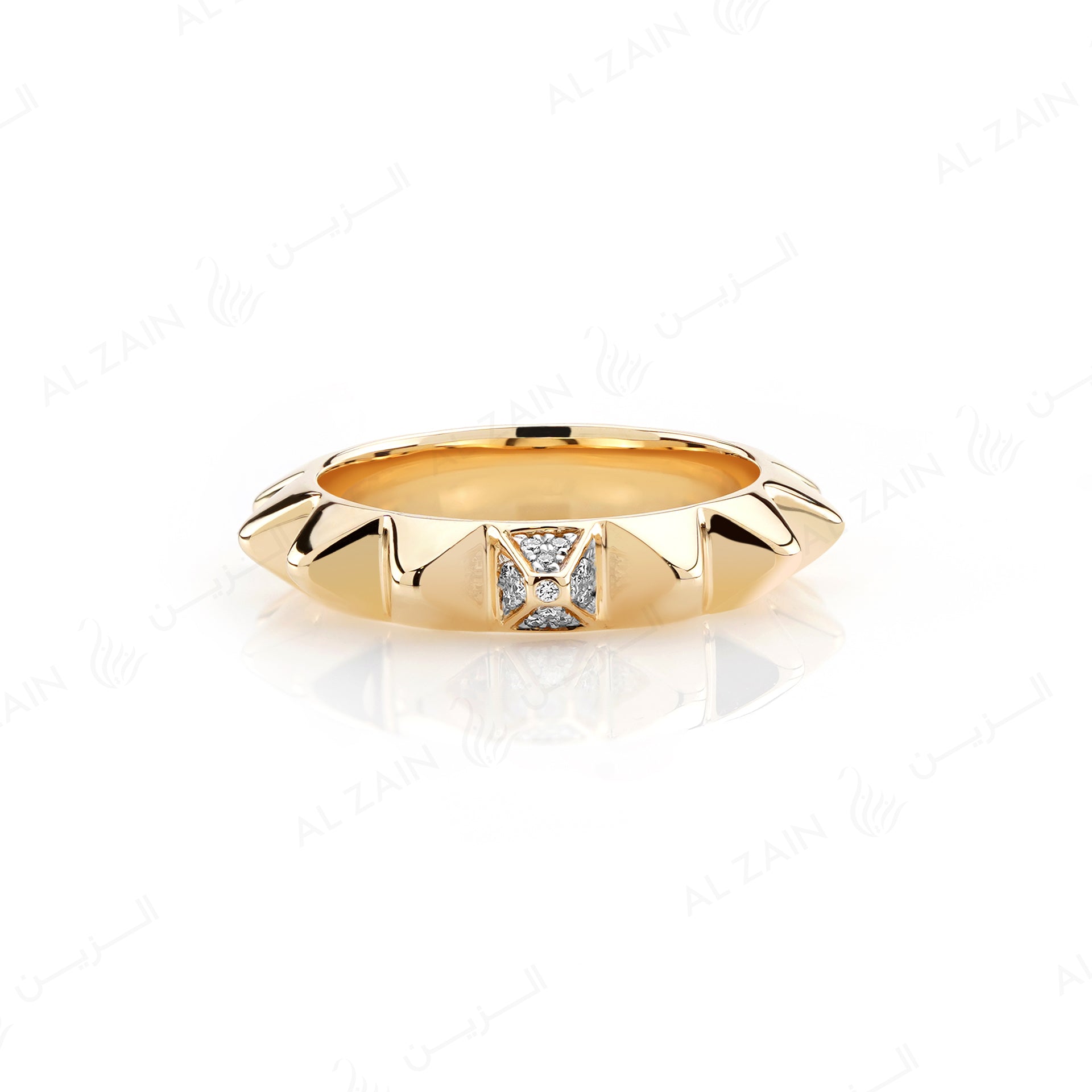 Hab El Hayl 2nd Edition Ring in Yellow Gold with Diamonds