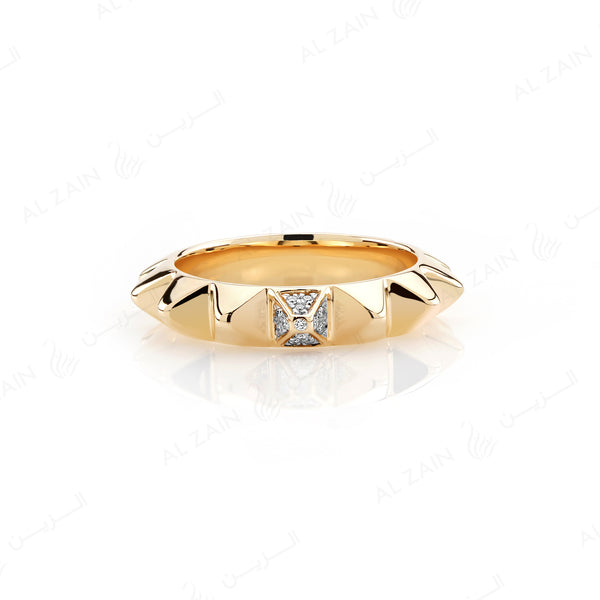 Hab El Hayl 2nd Edition Ring in Yellow Gold with Diamonds