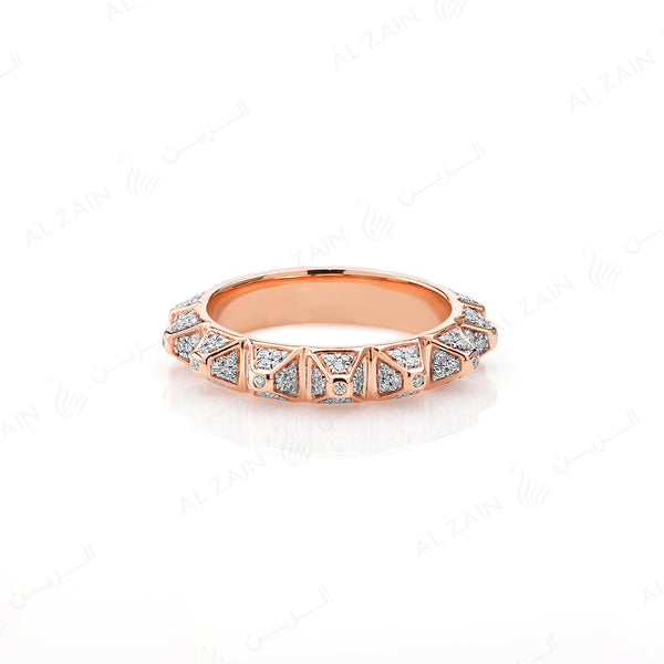 Hab El Hayl 2nd Edition Ring in Rose Gold with Diamonds