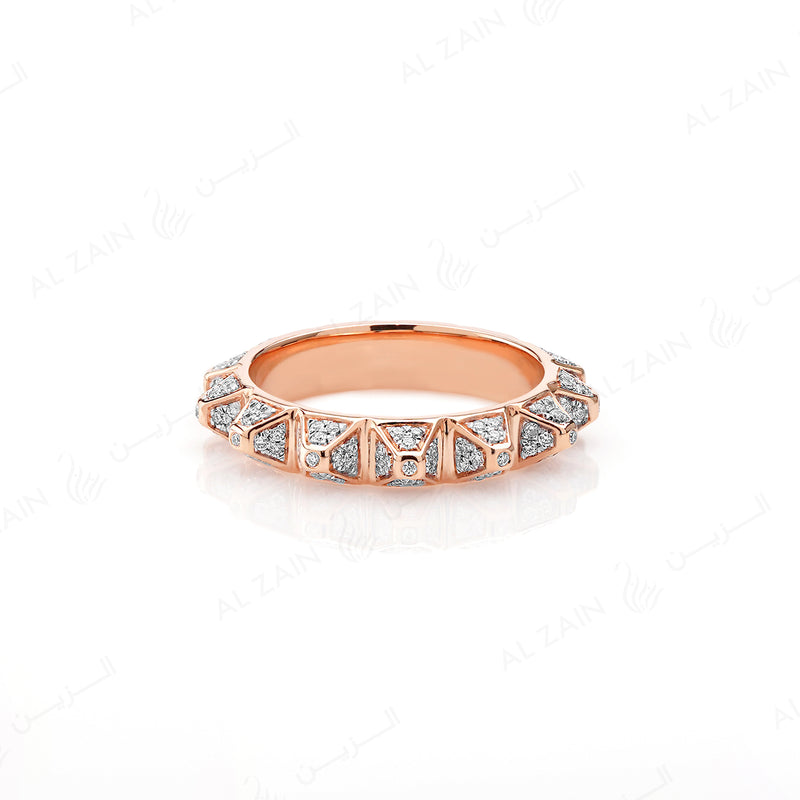 Hab El Hayl 2nd Edition Ring in Rose Gold with Diamonds