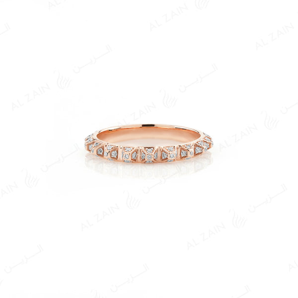 Hab El Hayl 2nd Edition Ring in Rose Gold with Diamonds