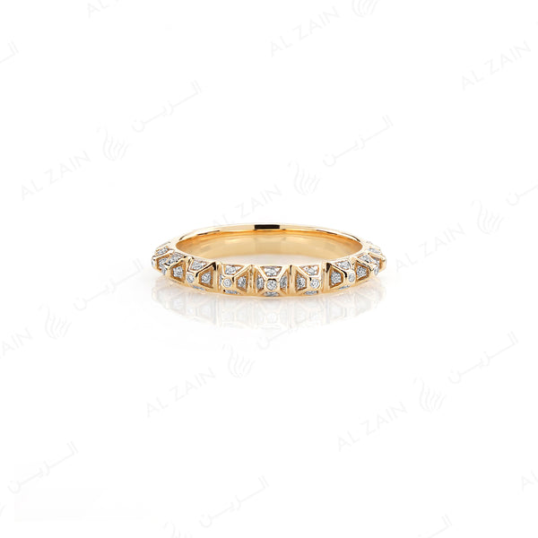 Hab El Hayl 2nd Edition Ring in Yellow Gold with Diamonds