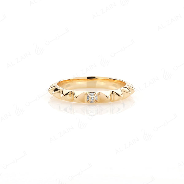 Hab El Hayl 2nd Edition Ring in Yellow Gold with Diamonds