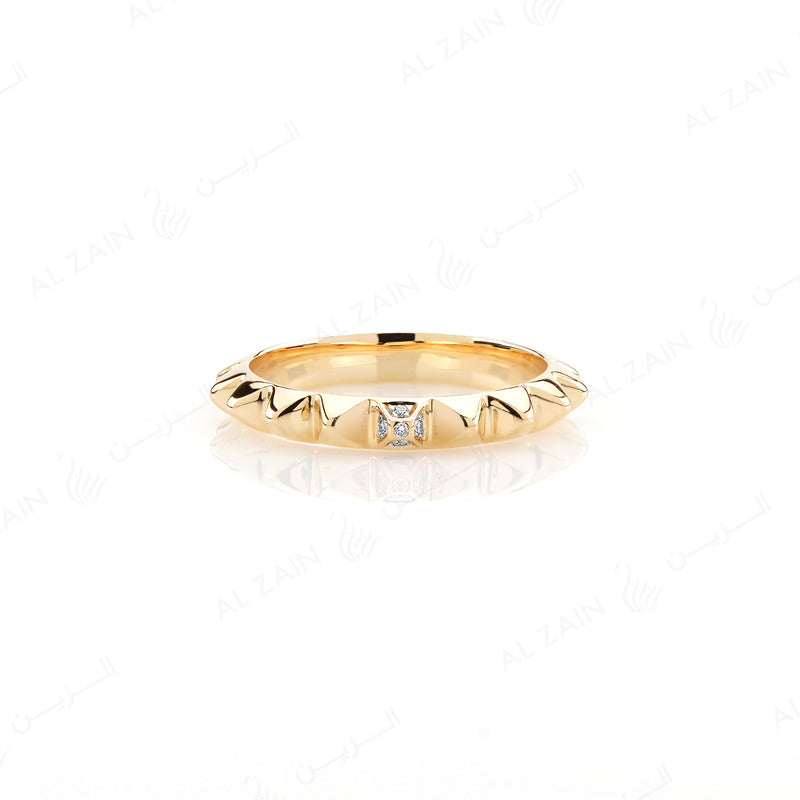 Hab El Hayl 2nd Edition Ring in Yellow Gold with Diamonds