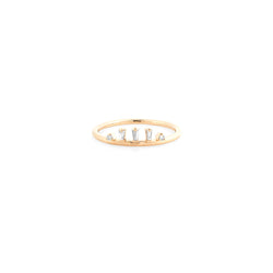 Mystique ring collection with diamonds in yellow gold