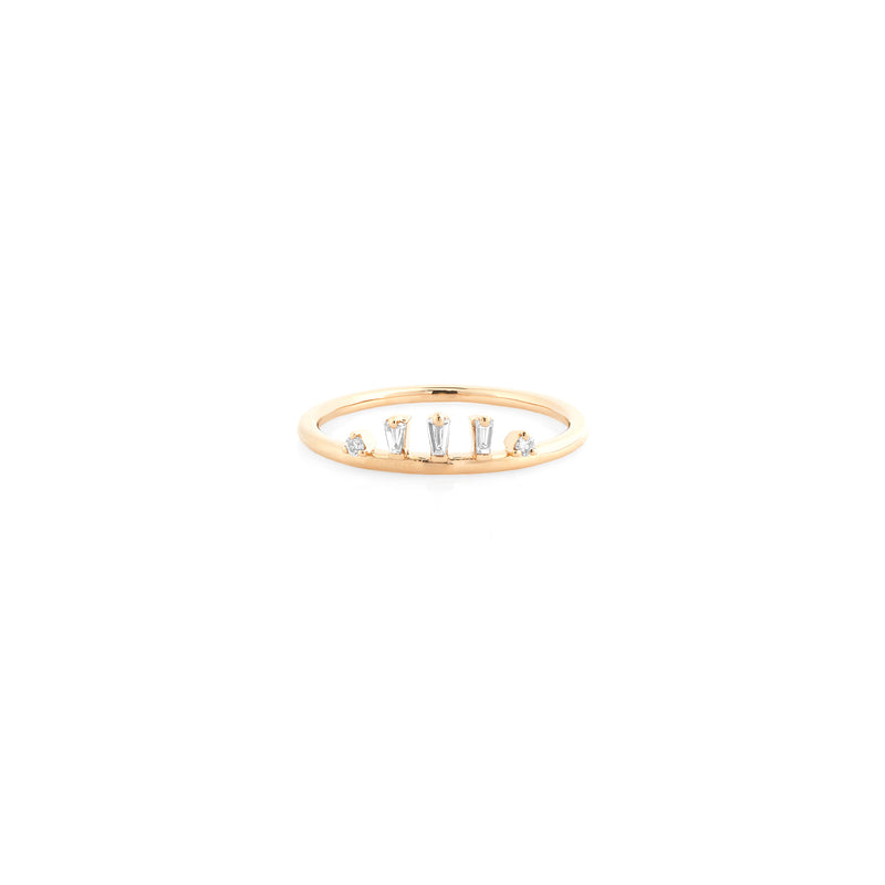 Mystique ring collection with diamonds in yellow gold