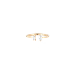 Mystique ring collection with diamonds in yellow gold