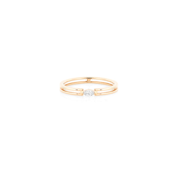 Mystique ring collection with diamonds in yellow gold
