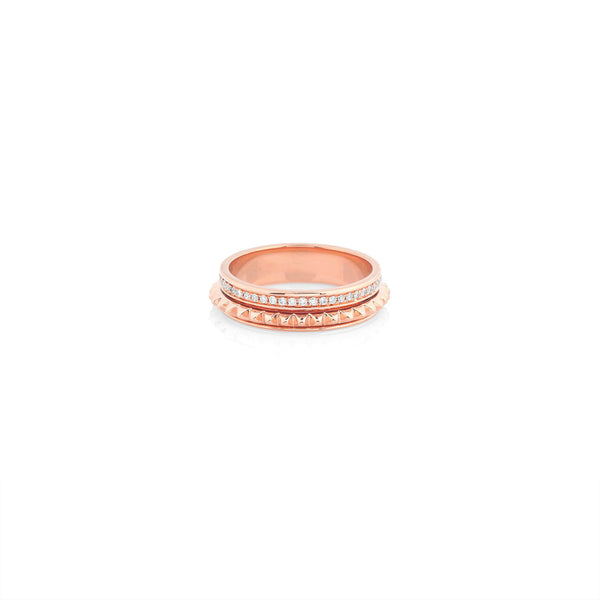 18k Hab El Hayl Evolution Ring in Rose Gold with Diamonds