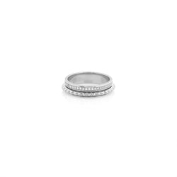 18k Hab El Hayl Evolution Ring in White Gold with Diamonds