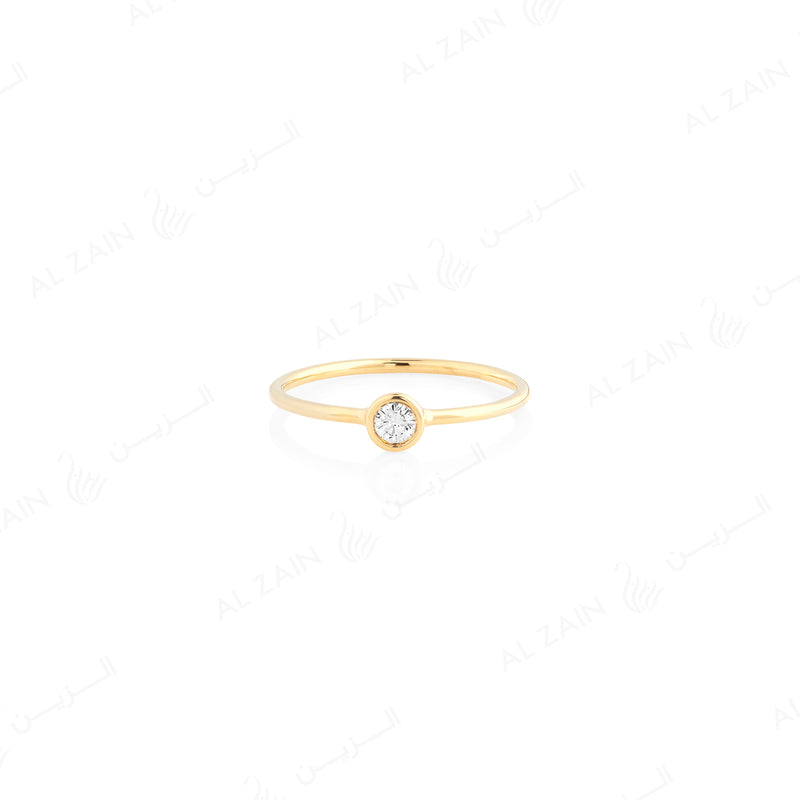 Al-Nada ring in yellow gold with diamond