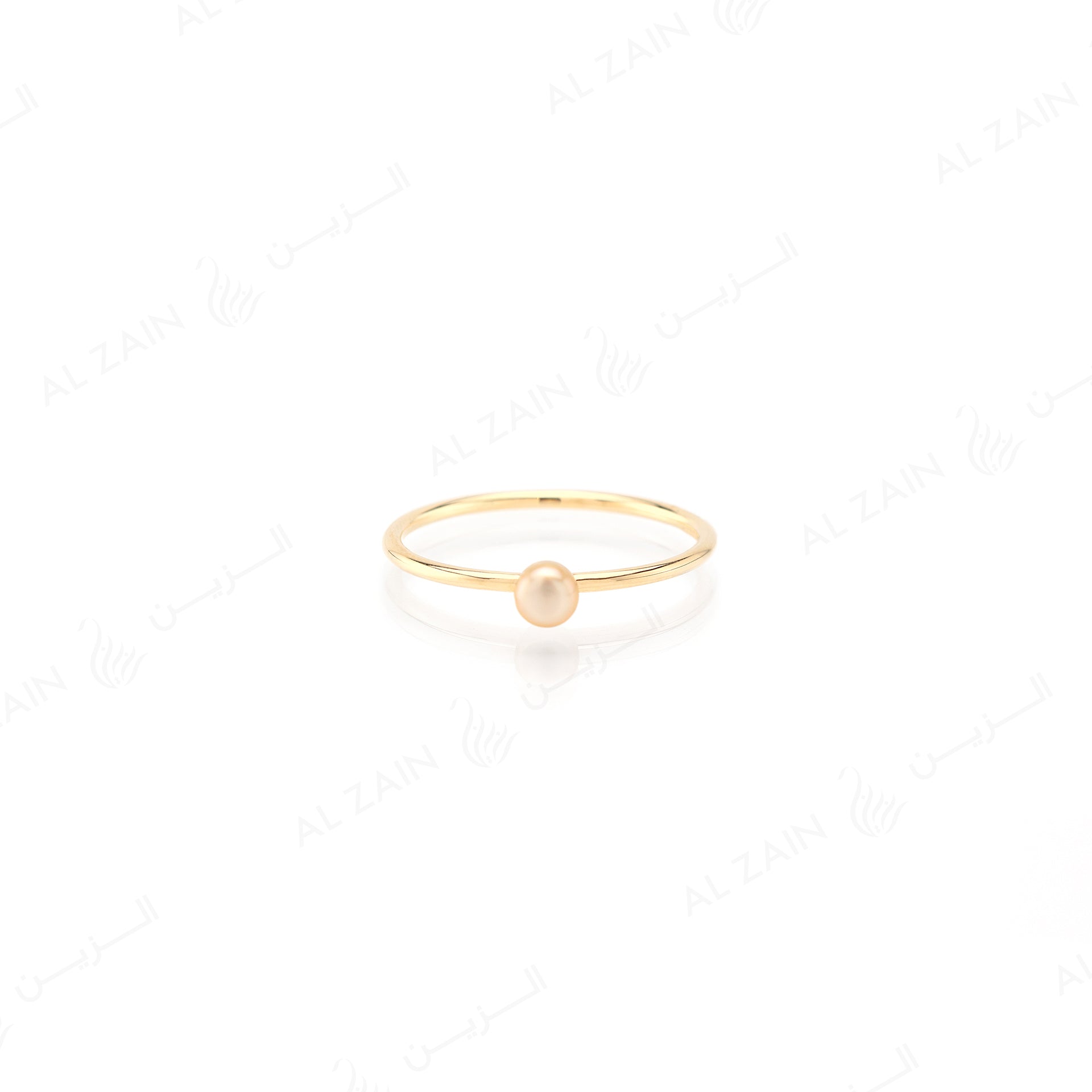 Mystique ring collection with natural pearl in yellow gold