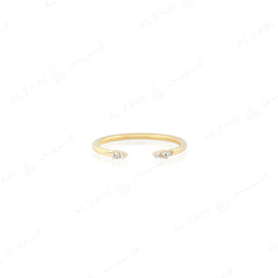 Melati "Eclipse" Ring in Yellow Gold with Diamonds