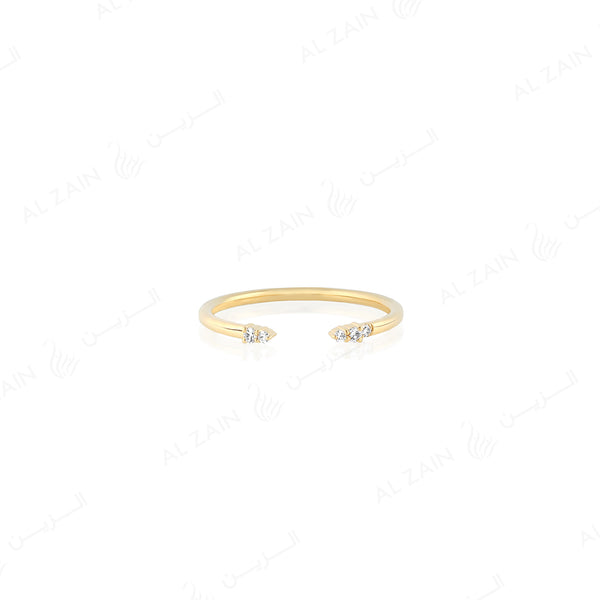 Melati "Eclipse" Ring in Yellow Gold with Diamonds