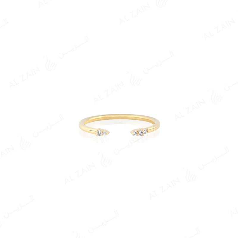 Melati "Eclipse" Ring in Yellow Gold with Diamonds
