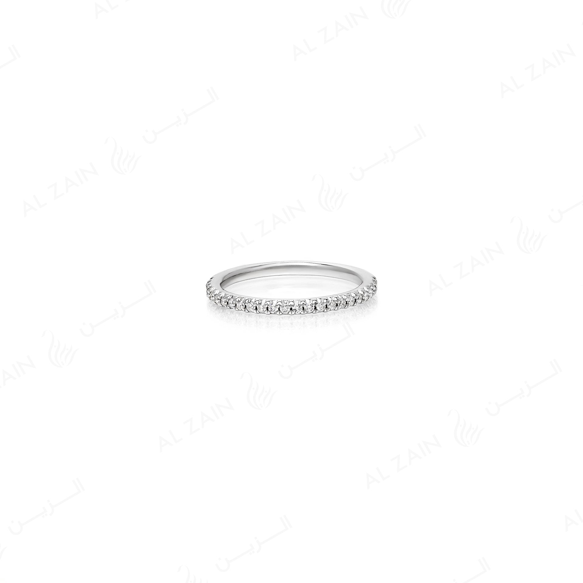 Wedding Band in White Gold