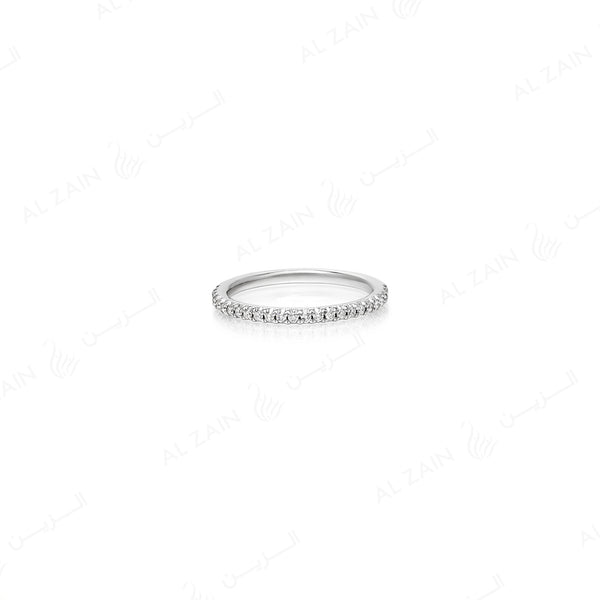 Wedding Band in White Gold