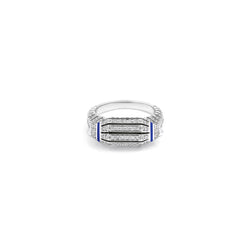 Al Merriyah Hyceram Ring In White Gold With Diamonds