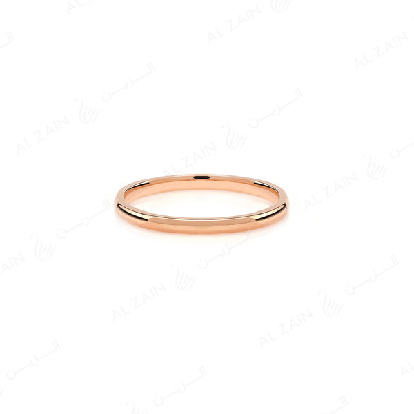Wedding band in rose gold