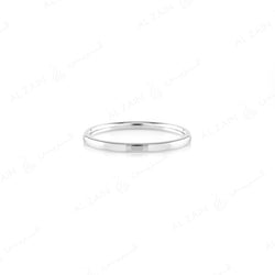 Wedding band in white gold