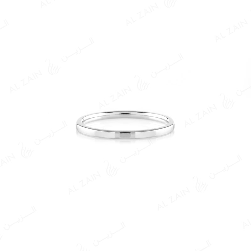 Wedding band in white gold