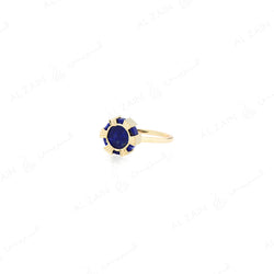 Cordoba ring in yellow gold with lapis stone