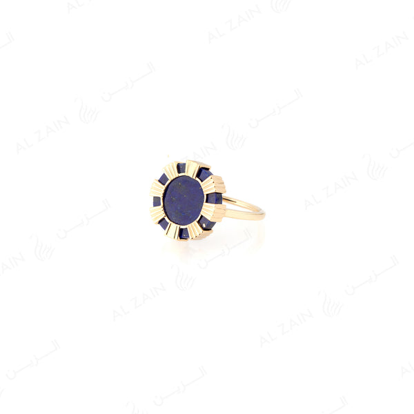 Cordoba ring in 18k yellow gold with lapis stone