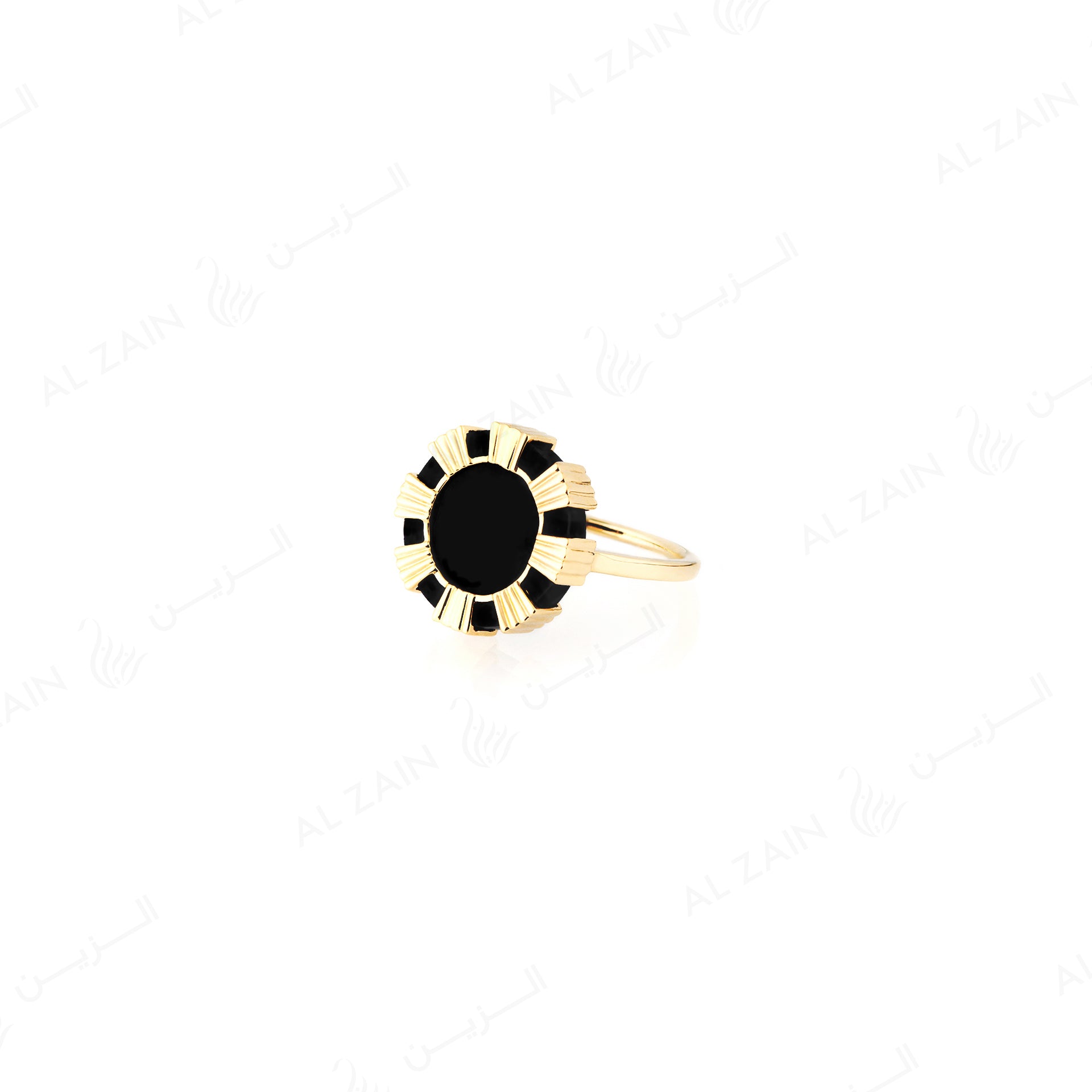 Cordoba ring in yellow gold with onyx stone