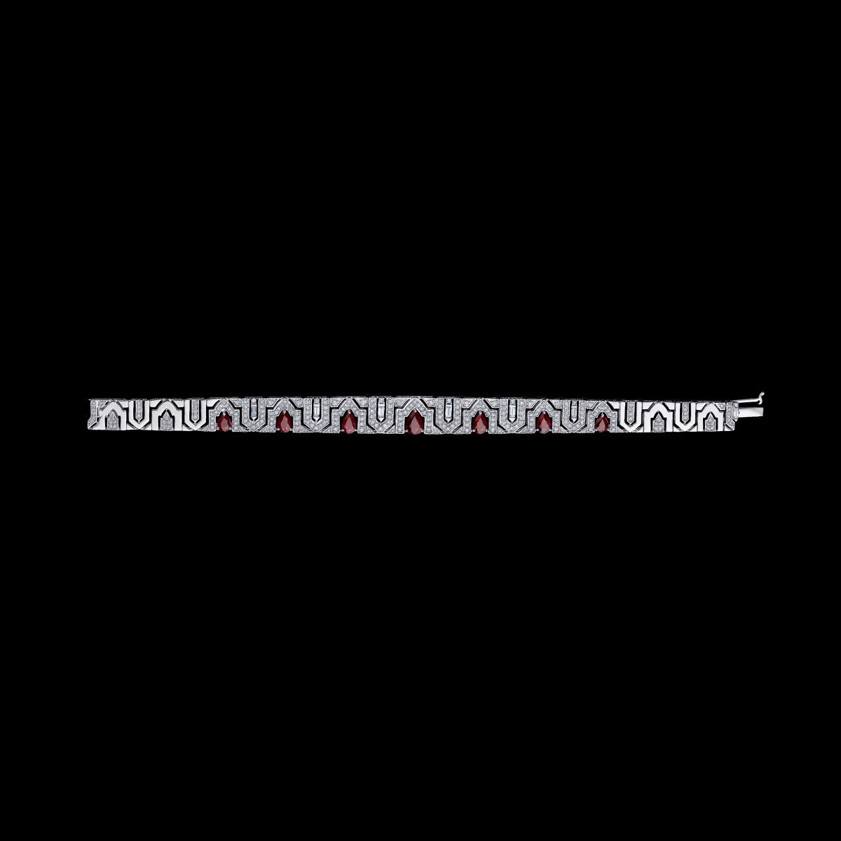 Arab Deco Al Fatinah Ruby Bracelet