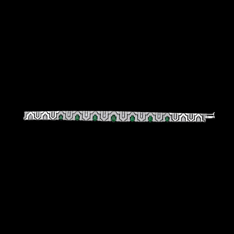 Arab Deco Al Fatinah Emerald Bracelet